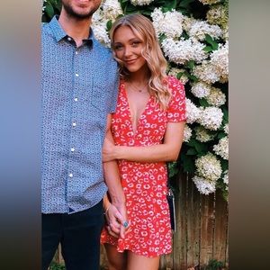 Lulu’s Red Floral Dress